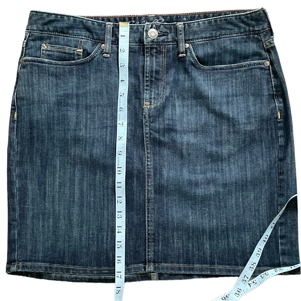 Eddie Bauer Blue Denim Mini Skirt, Blue Jeans Skirt size 6 - Picture 5 of 6